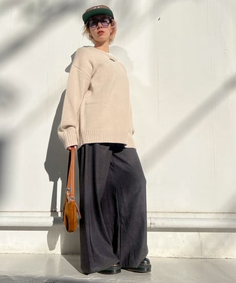 Wide Slacks'With Belt'#6611859