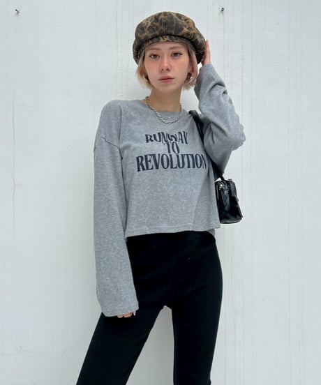Crop LS Tee'RUNWAY'#268059