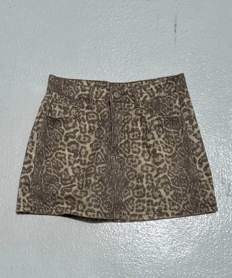 Compact Mini Skirt'Leopard'#8057