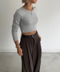 【¥4,800→¥4,300】Long Sleeve Tops'Cropped'#7606