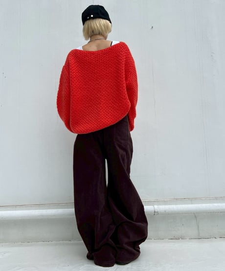 Corduroy Wide Pants'With Belt'#9358