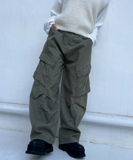Wide Cargo Pants'Big Pocket'#1163#6225