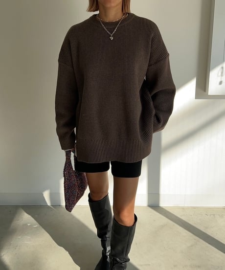 【¥6,800→¥5,900】Wide Knit Pullover'Slit'#6180