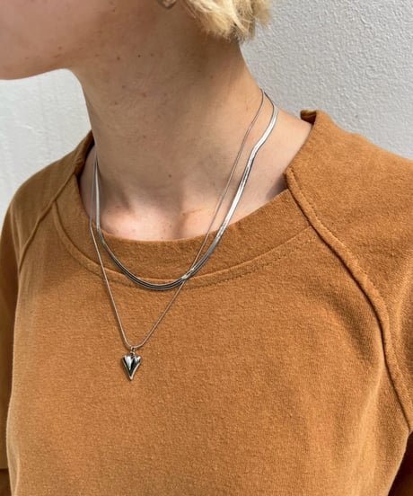 Heart Necklace'W-chain'#81309