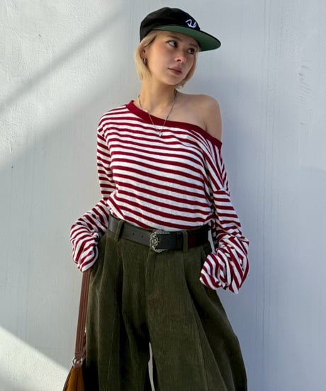 Border Tops'Off-shoulder'#373759