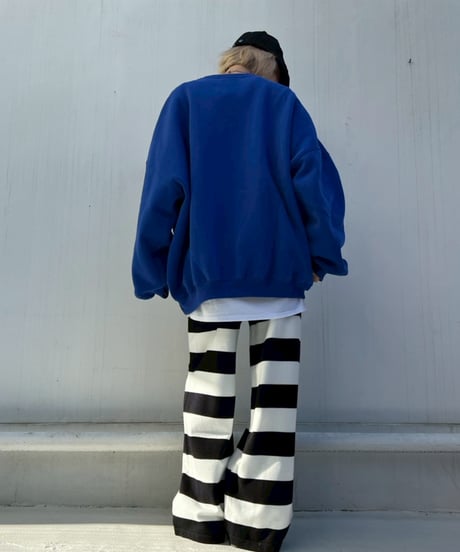 Knit Wide Pants'Bold Stripe'#91177