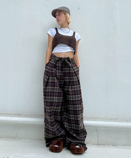 Tak Wide Pants'Check'#72217