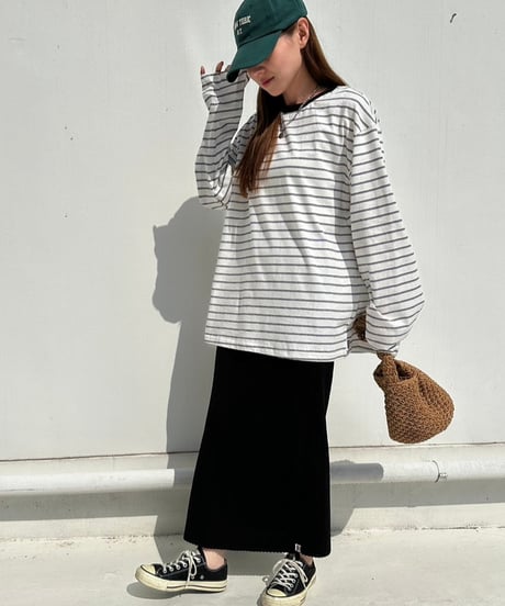 【¥6,800→¥6,300】Wide Long Sleeve-T'Border'#81101