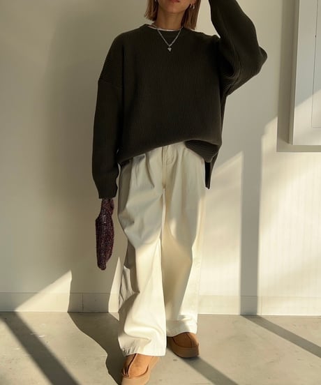 【¥6,800→¥5,900】Wide Knit Pullover'Slit'#6180