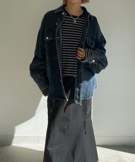 Wide SH-jacket'Denim'#5281
