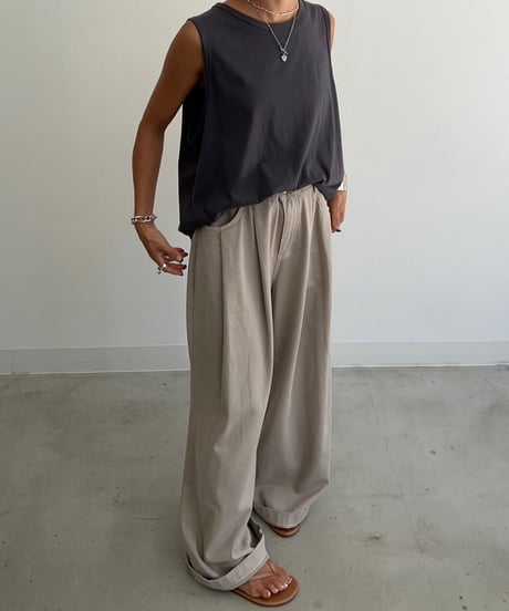 Wide Pants'With Belt'#888