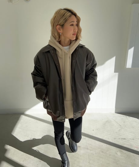 【¥8,400→¥7,400】Leather jacket 'Wide'#an005k