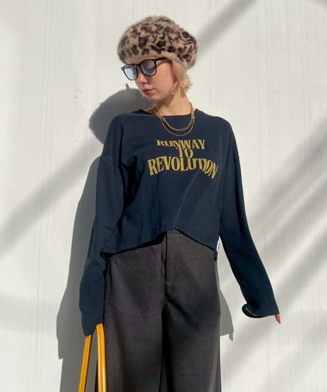Crop LS Tee'RUNWAY'#268059