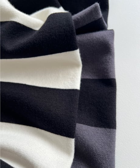 Knit Wide Pants'Bold Stripe'#91177