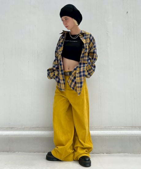 Corduroy Wide Pants'With Belt'#9358