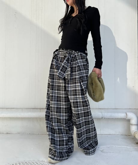 Tak Wide Pants'Check'#72217