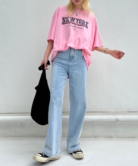 Wide T-shirt'NY1985'#6542