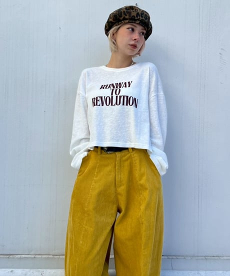 Crop LS Tee'RUNWAY'#268059