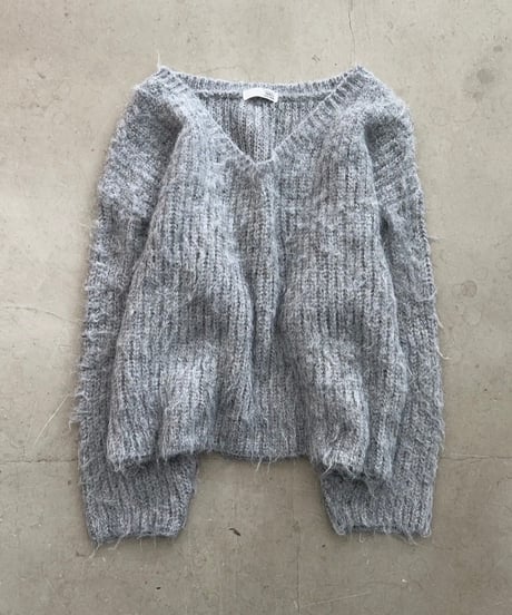 【¥6,800→¥5,900】Shaggy Knit'V-neck'#9356