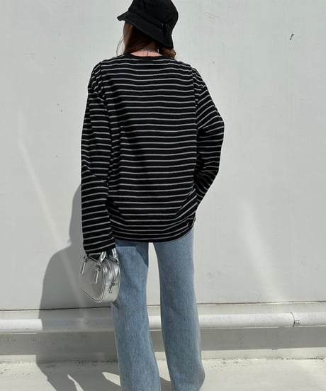 【¥6,800→¥6,300】Wide Long Sleeve-T'Border'#81101