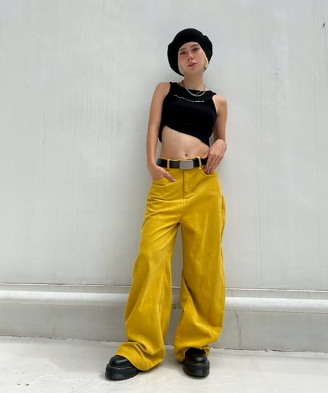 Corduroy Wide Pants'With Belt'#9358