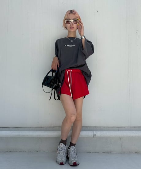 Wide T-shirt'SOME BODY'#1730