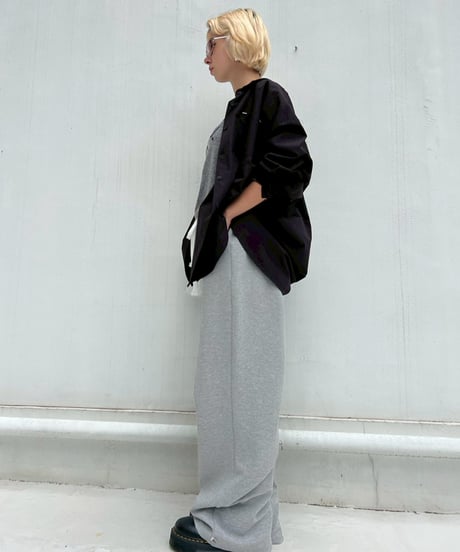 Loose Silhouette Shirt'Color Stitching'#8080