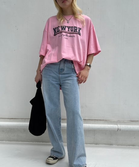 Wide T-shirt'NY1985'#6542