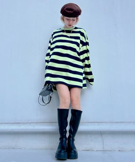 Loose Fit LS Tee'Ueban Border'#970559