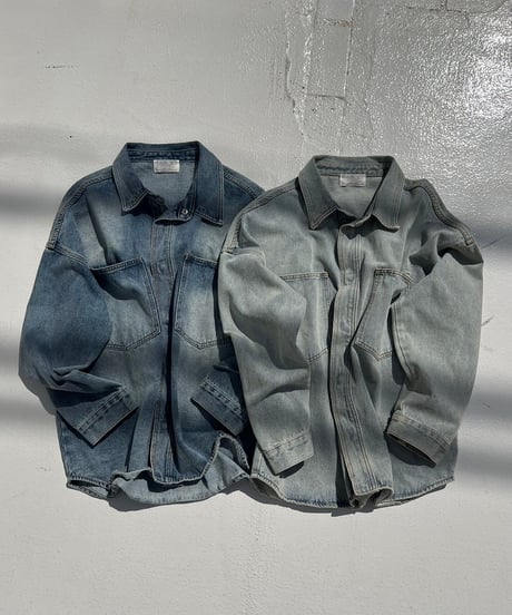 Denim Shirt Jacket'Washd'#24081