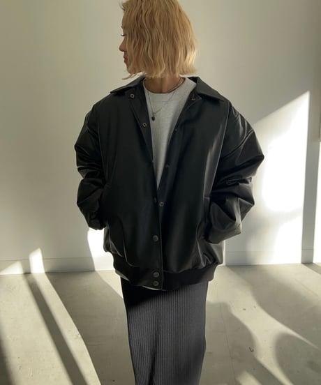【¥8,400→¥7,400】Leather jacket 'Wide'#an005k