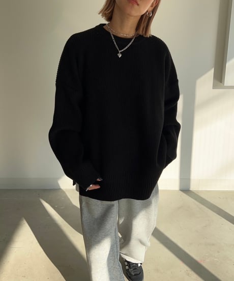 【¥6,800→¥5,900】Wide Knit Pullover'Slit'#6180