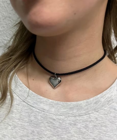 Heart Choker'Silver'#2405