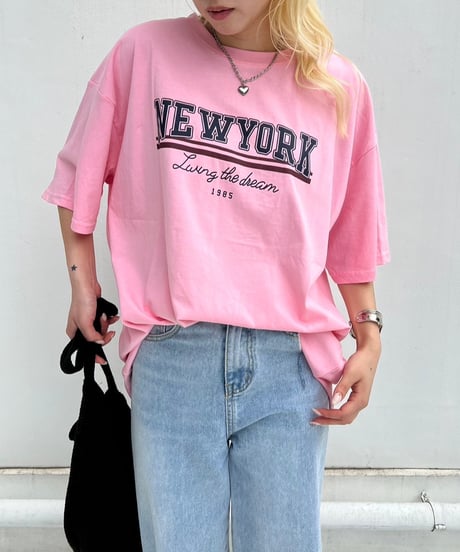 Wide T-shirt'NY1985'#6542