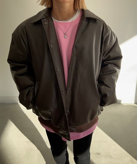 【¥8,400→¥7,400】Leather jacket 'Wide'#an005k