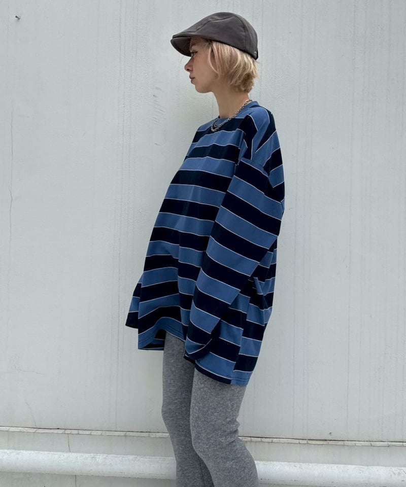 Loose Fit LS Tee'Ueban Border'#970559 | tableth