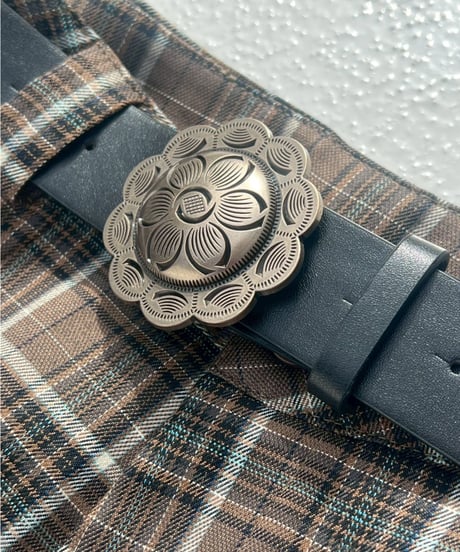 Plaid Wide Pants'With Belt'#3197