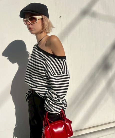 Border Tops'Off-shoulder'#373759