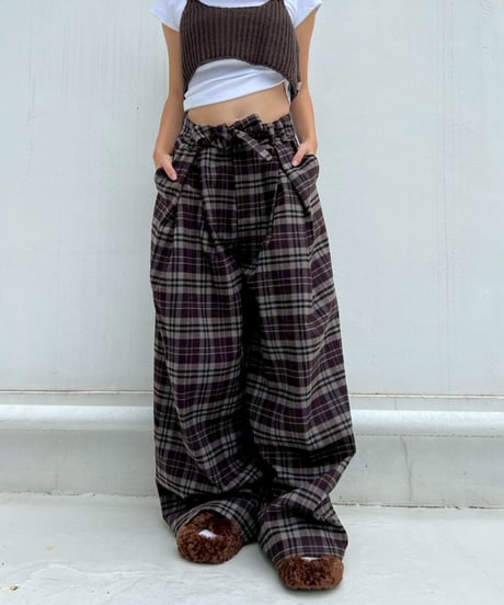 Tak Wide Pants'Check'#72217
