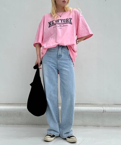 Wide T-shirt'NY1985'#6542
