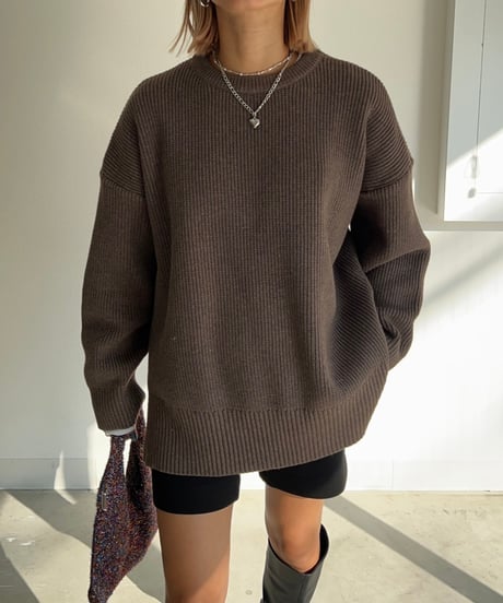 【¥6,800→¥5,900】Wide Knit Pullover'Slit'#6180