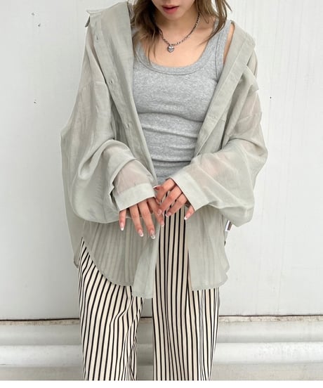 Wide shirt'Sheer'#5015