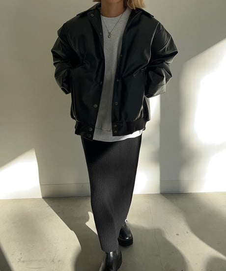 【¥8,400→¥7,400】Leather jacket 'Wide'#an005k