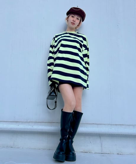 Loose Fit LS Tee'Ueban Border'#970559