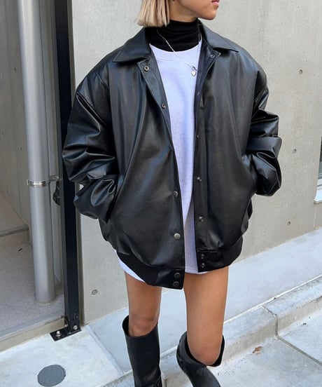 【¥8,400→¥7,400】Leather jacket 'Wide'#an005k