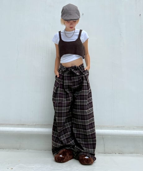 Tak Wide Pants'Check'#72217