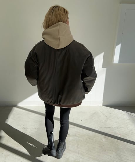 【¥8,400→¥7,400】Leather jacket 'Wide'#an005k