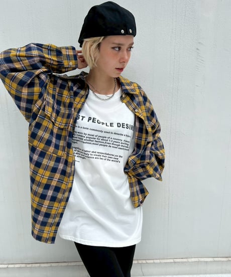 Check Shirt'Loose'#25118