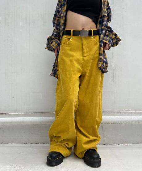 Corduroy Wide Pants'With Belt'#9358