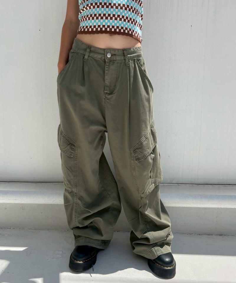 Wide Cargo Pants'Big Pocket'#1163 | tablethotel